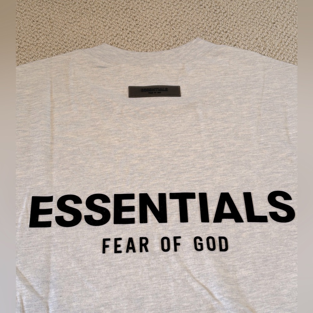 New Essentials Fear of God Light Oatmeal Tee